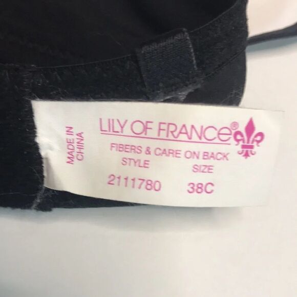 Demi Black Push Up Bra Lily Of France - Picture 10 of 12